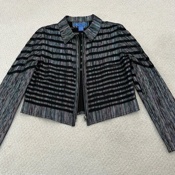 Blu Ice Zippered Long Sleeved Leather Jacket, size L - Picture 12 of 12